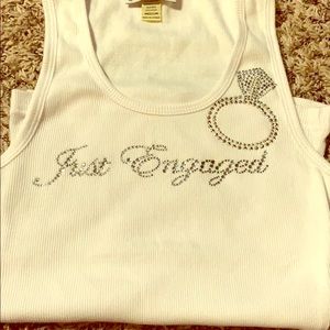 Just engaged bridal tank top!
